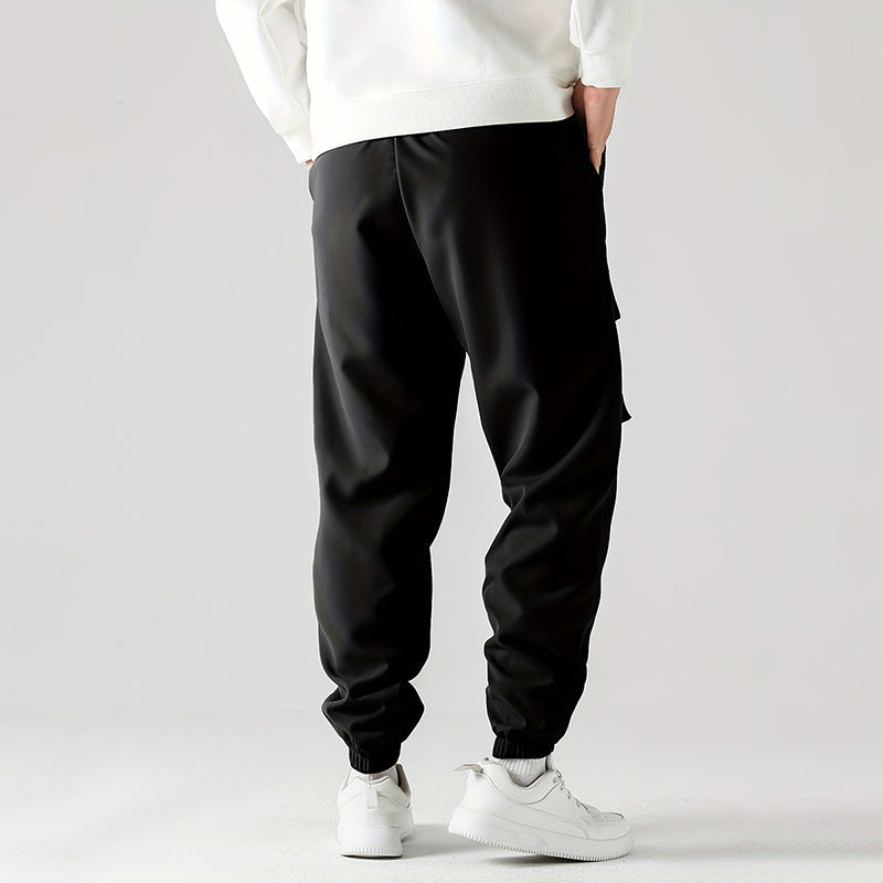 Straight Ankle Tied Wear-resistant Overalls Casual Pants